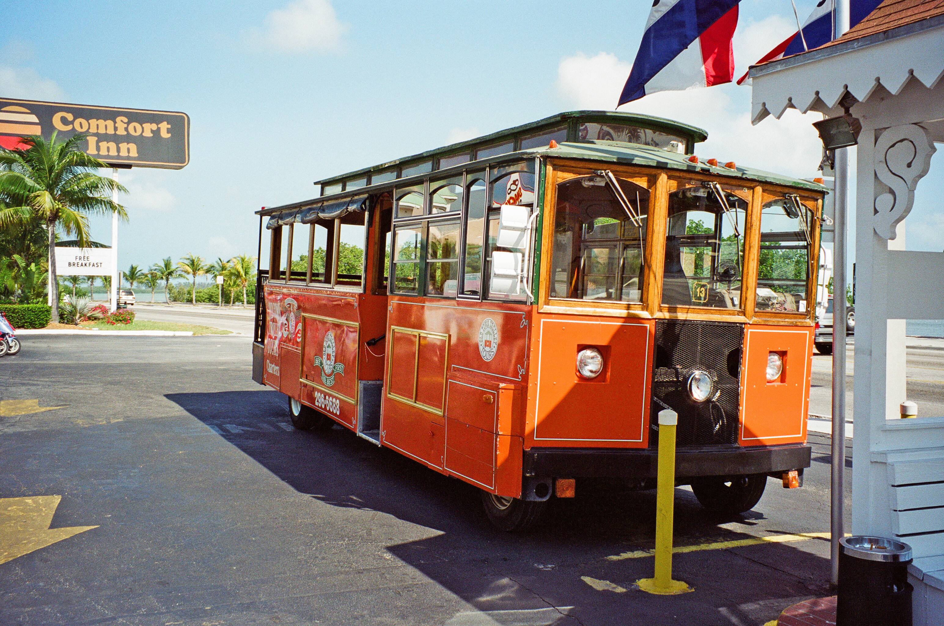Trolley tour vehicle in Key West